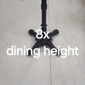 Black Nevada 4 toe bistro table base 45x55 footprint x dining high 6670tb "final reduction £79.00"