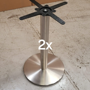 Chrome dining base 420mm footprint xdining high round stem