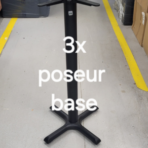 Poseur base in black auto adjustable base