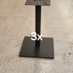 Black dining base 500x500mm footprint x730 high (round stem)