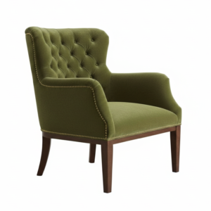 Chesterton Button Back is shown here upholstered in ROMO, Forenza Forest, Cotton Velvet; alternative fabrics may be specified to suit individual client requirements.