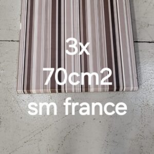 Sm france 700mm x 700mm table top striped finish "final reduction £10.00 ea"