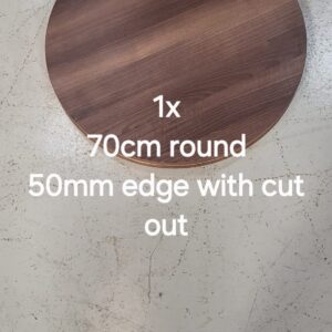 700mm Round Top 50mm edge Brown