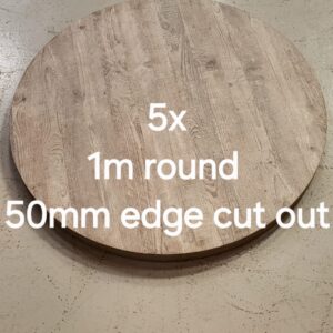 1000mm Round Top 50mm edge light colour