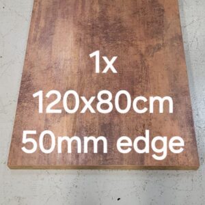 Rust finish 1200 x 800mm 50mm edge table top