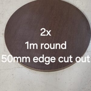 1000mm Round Top 50mm edge Dark Brown