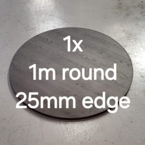 1000mm Round Top 25mm edge Dark Grey