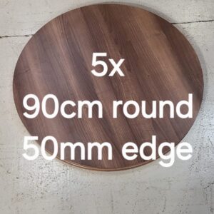 900mm Round Table Top 50mm edge dark brown