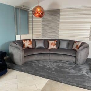 CLOUD SOFA IN SHOWROOM WARWICK GREY VELVET