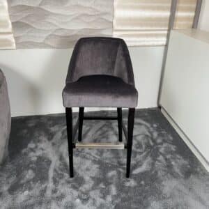 VICTORY BAR STOOL IN GREY VELVET 3 only left