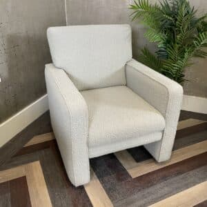 LILLY LOUNGE CHAIR UPHOLSTERED IN BOUCLE AS IMAGE