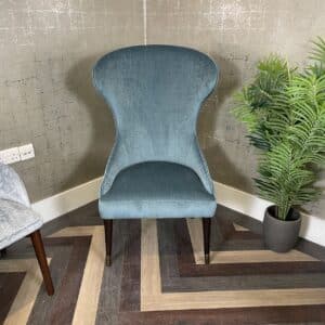 CAMELIA HIGH LOUNGE CHAIR 051SG WITH BRASS CAPS, £395 X 1 In Stock