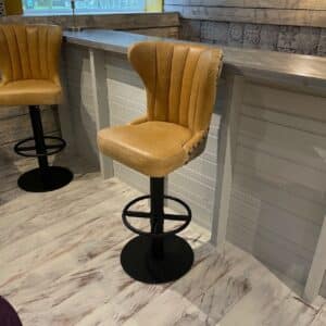 LEX BAR STOOL IN LEATHER (2 ONLY)